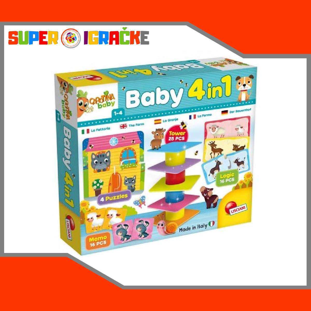 Edukativna igra farma 4 u 1 prve igracke za bebe