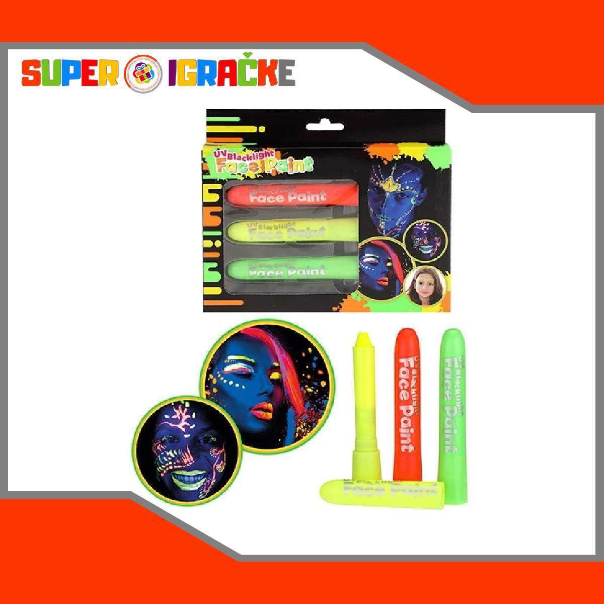 Kreda za bojenje lica-Super Igračke-