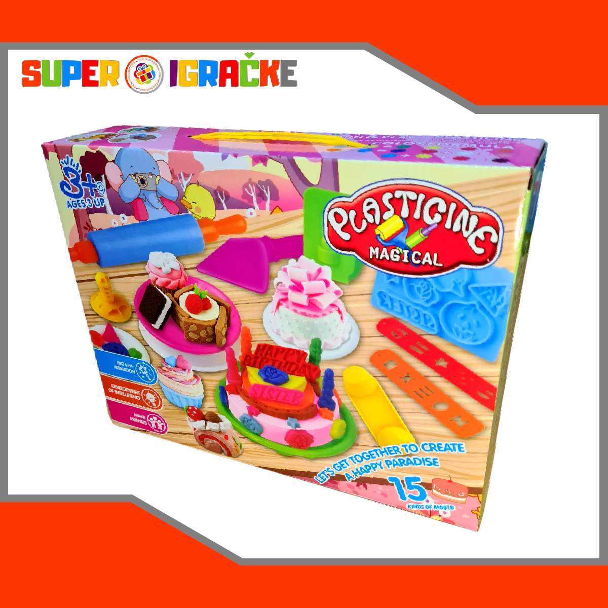 Plastelin set torta sa kalupima