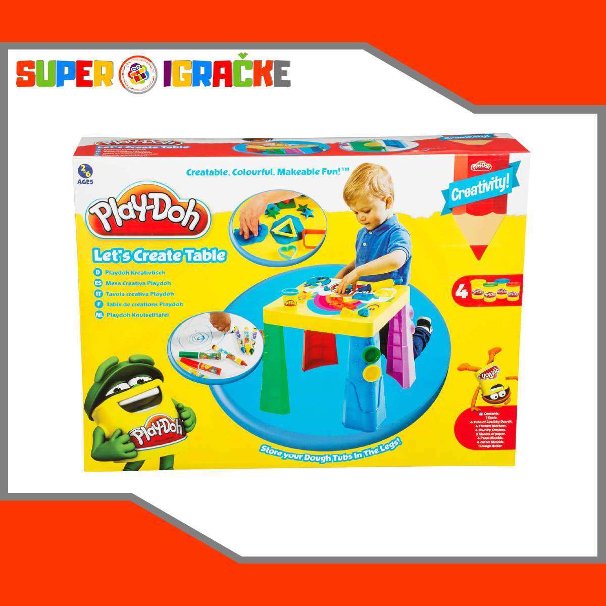 Play doh plastelin set sa stolom igracke za decu
