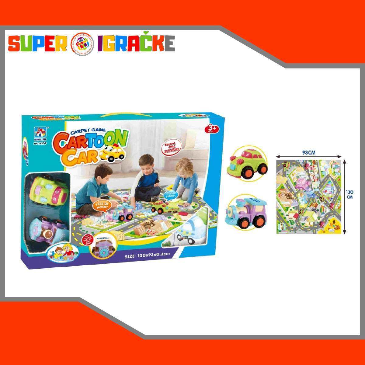 Podloga za igru grad sa dva autica
