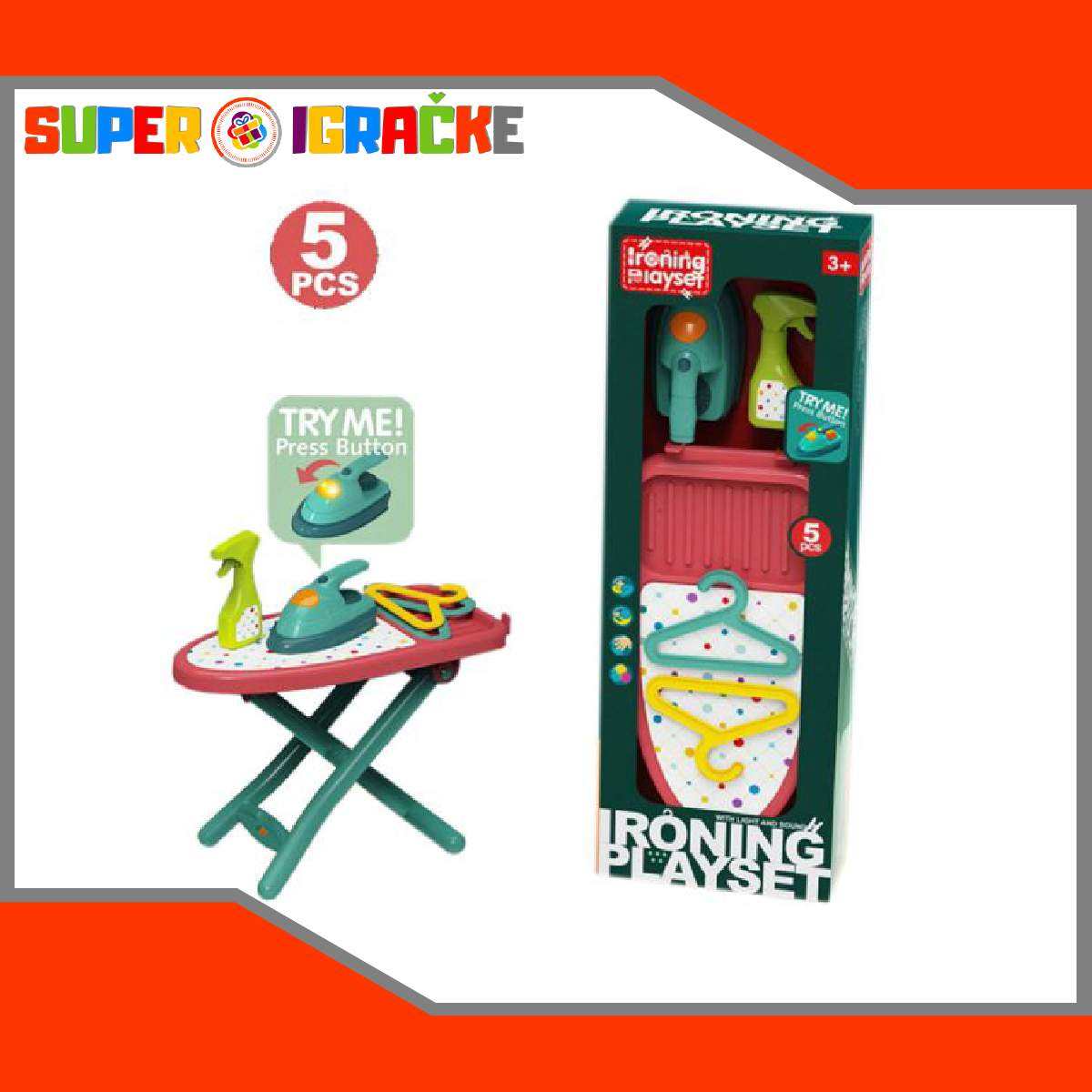 Set za peglanje sa dodacima daska za peglanje